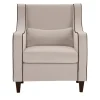 Poltrona St104 Beige con Finiture a Contrasto