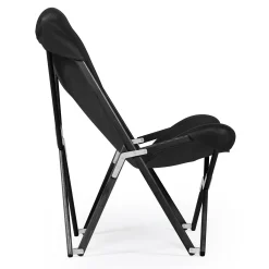 Poltrona Tripolina in pelle nera