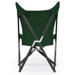 Poltrona Tripolina in pelle verde