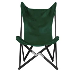 Poltrona Tripolina in pelle verde