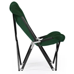 Poltrona Tripolina in pelle verde