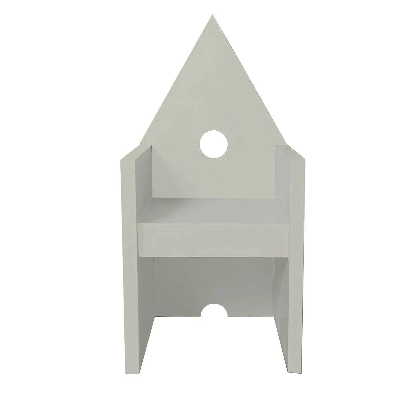 Poltrona Vescovina grigio chiaro di Lanfranco Benvenuti