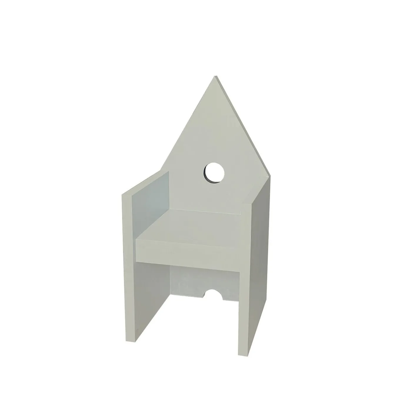 Poltrona Vescovina grigio chiaro di Lanfranco Benvenuti