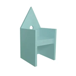 Poltrona Vescovina verde chiaro di Lanfranco Benvenuti