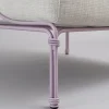Poltrona Vitis Lilla e Grigio di Ciarmroli Queda Studio in acciaio inox