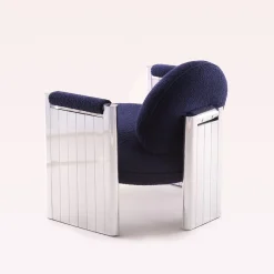 Poltrona Voyager in Bouclè Blu Navy