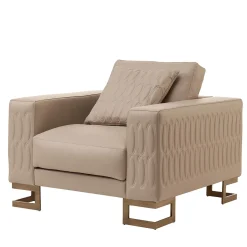 Poltrona Zaffiro Square-Based Beige