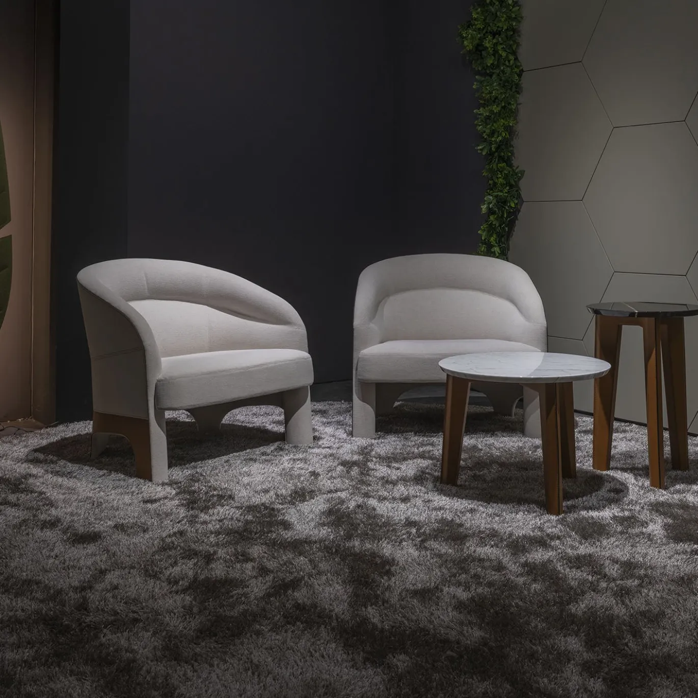 Poltroncina Adelaide in pelle Cuoietto grigia