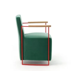 Poltroncina Gotham Small in velluto verde