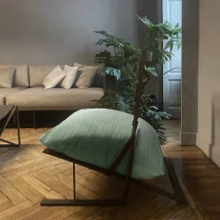Poltroncina Green Tea in Metallo Galvanizzato e Velluto