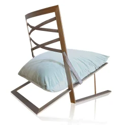 Poltroncina Green Tea in Metallo Galvanizzato e Velluto