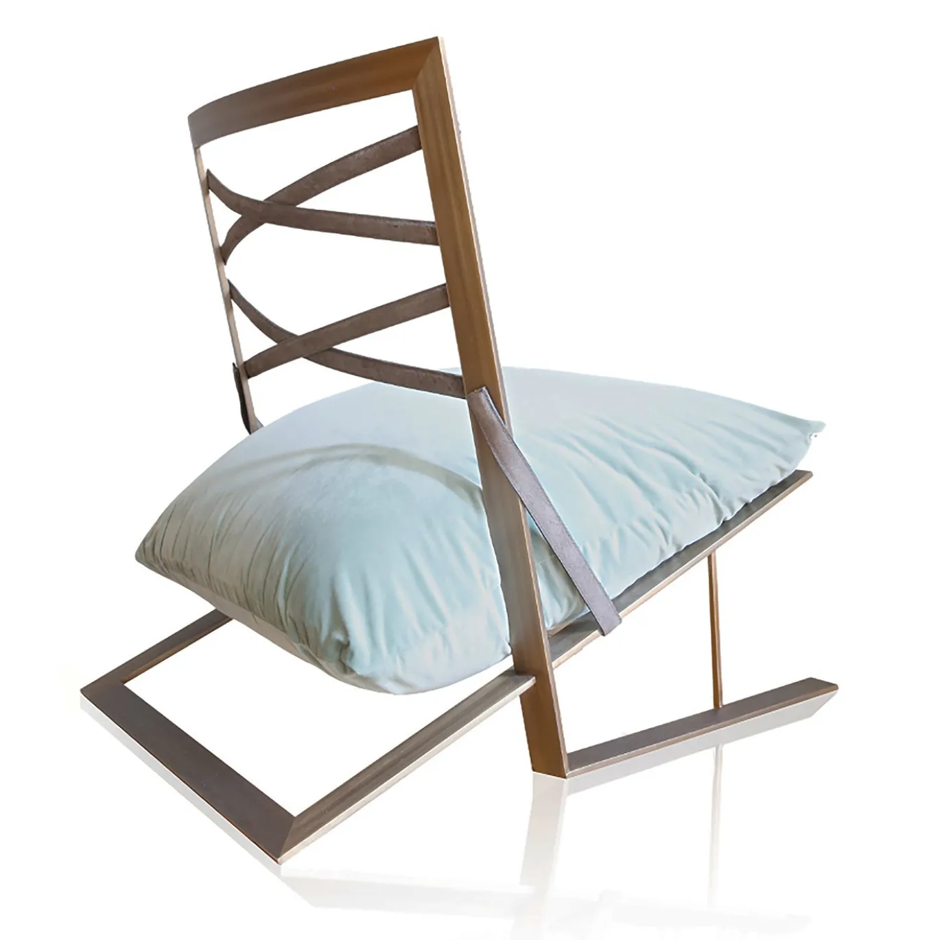 Poltroncina Green Tea in Metallo Galvanizzato e Velluto