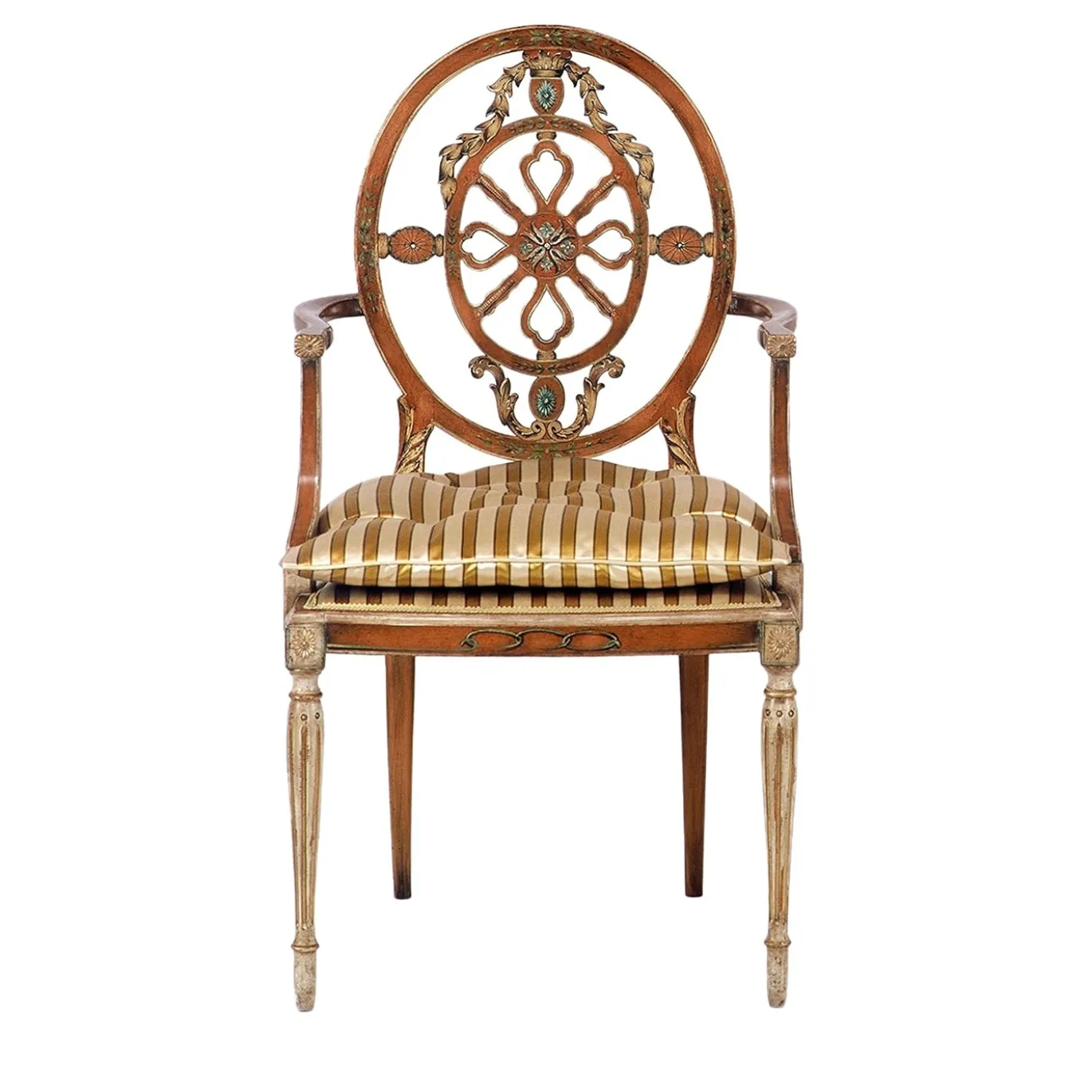 Poltroncina in Stile Hepplewhite Policroma in Faggio