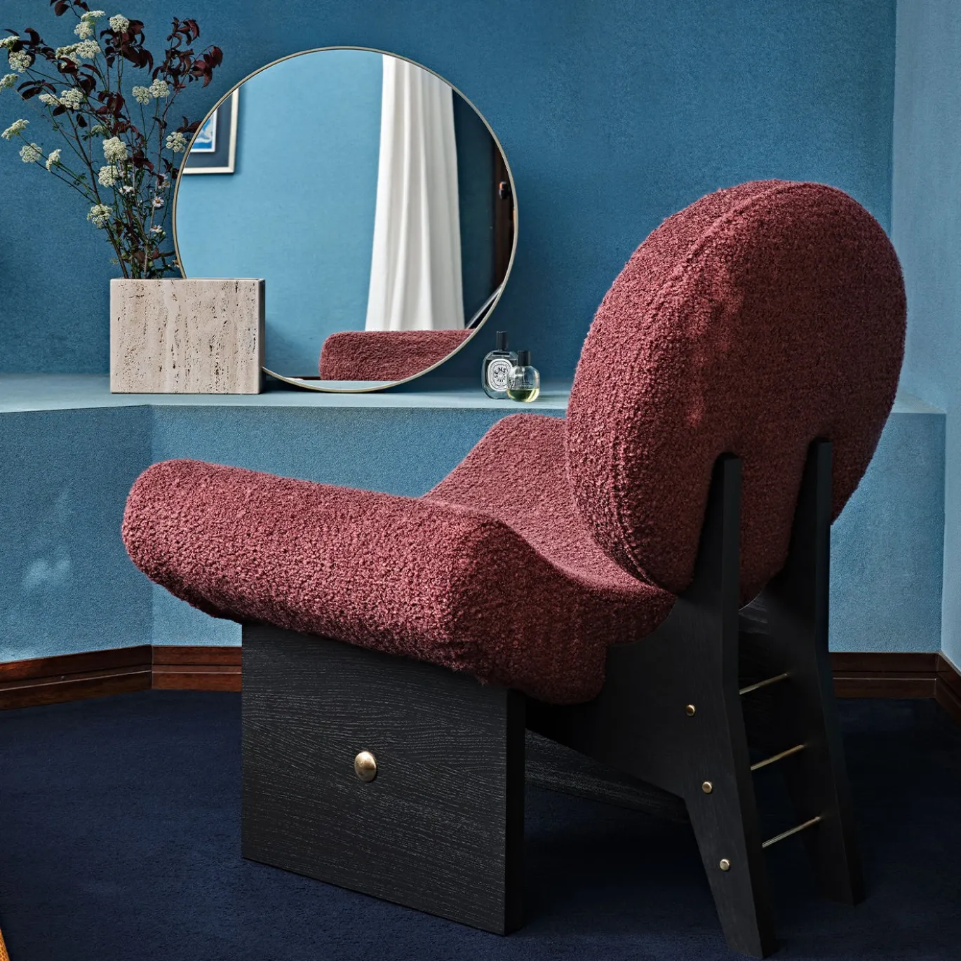 Poltroncina Onika Borgogna