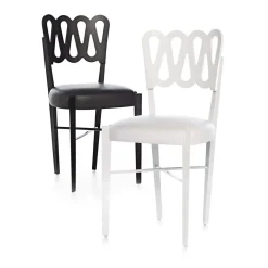 Ponti 969 Sedia in pelle nera di Gio Ponti