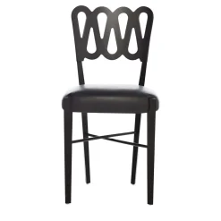 Ponti 969 Sedia in pelle nera di Gio Ponti
