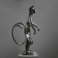 PoPCat Argento Scultura di Sauro Cavallini