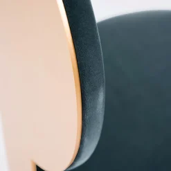 pop gray velvet and satin brass metal chair