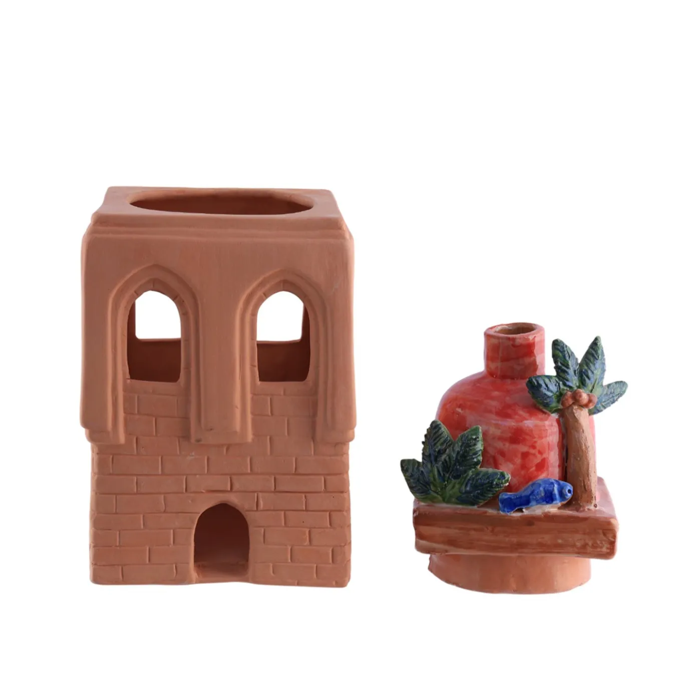 Portacandela in terracotta Felicissima San Cataldo
