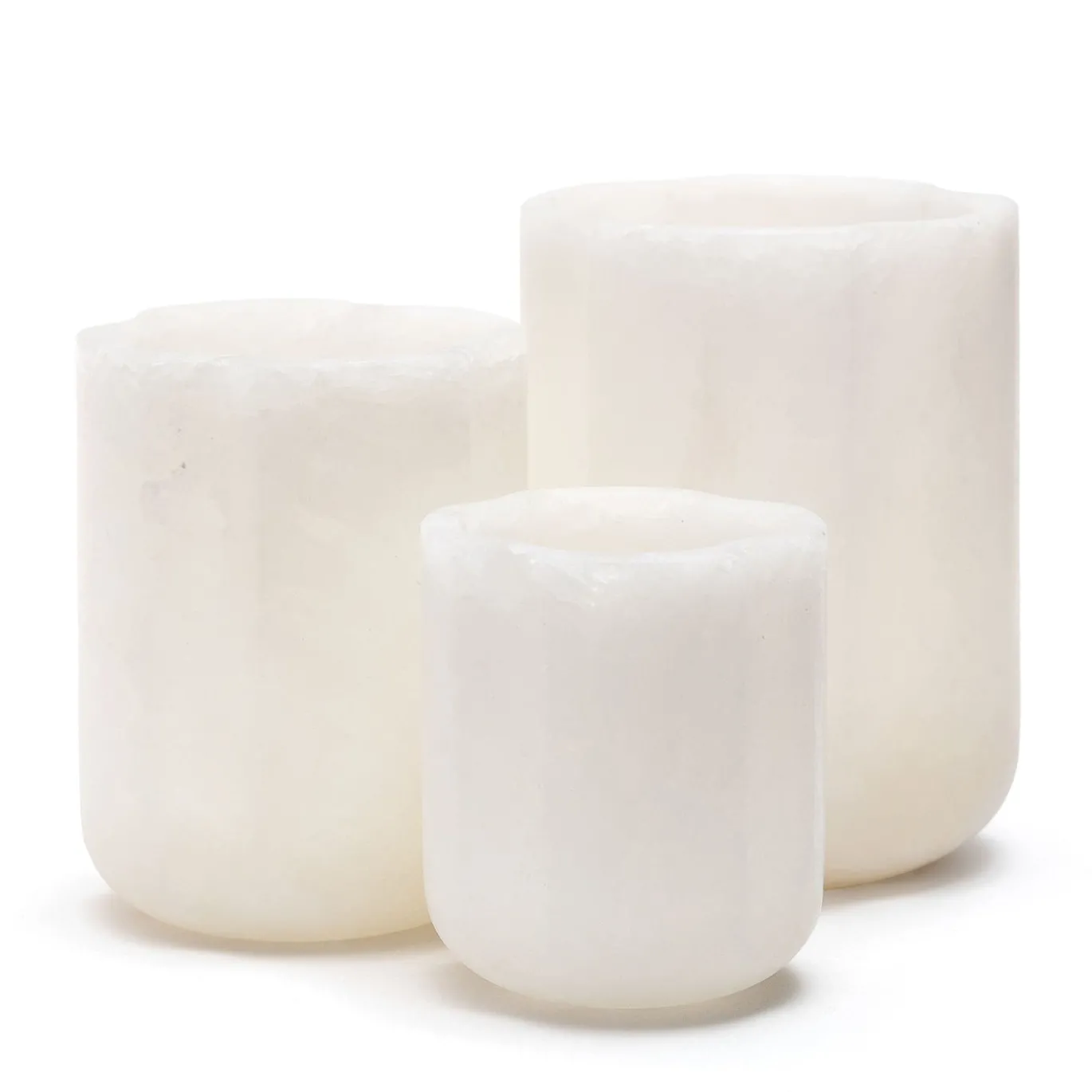 Portacandele Arch L in Onice bianco di Piet Boon
