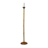 Portacandele Bamboo Alto Naturale Con Dettagli In Noce