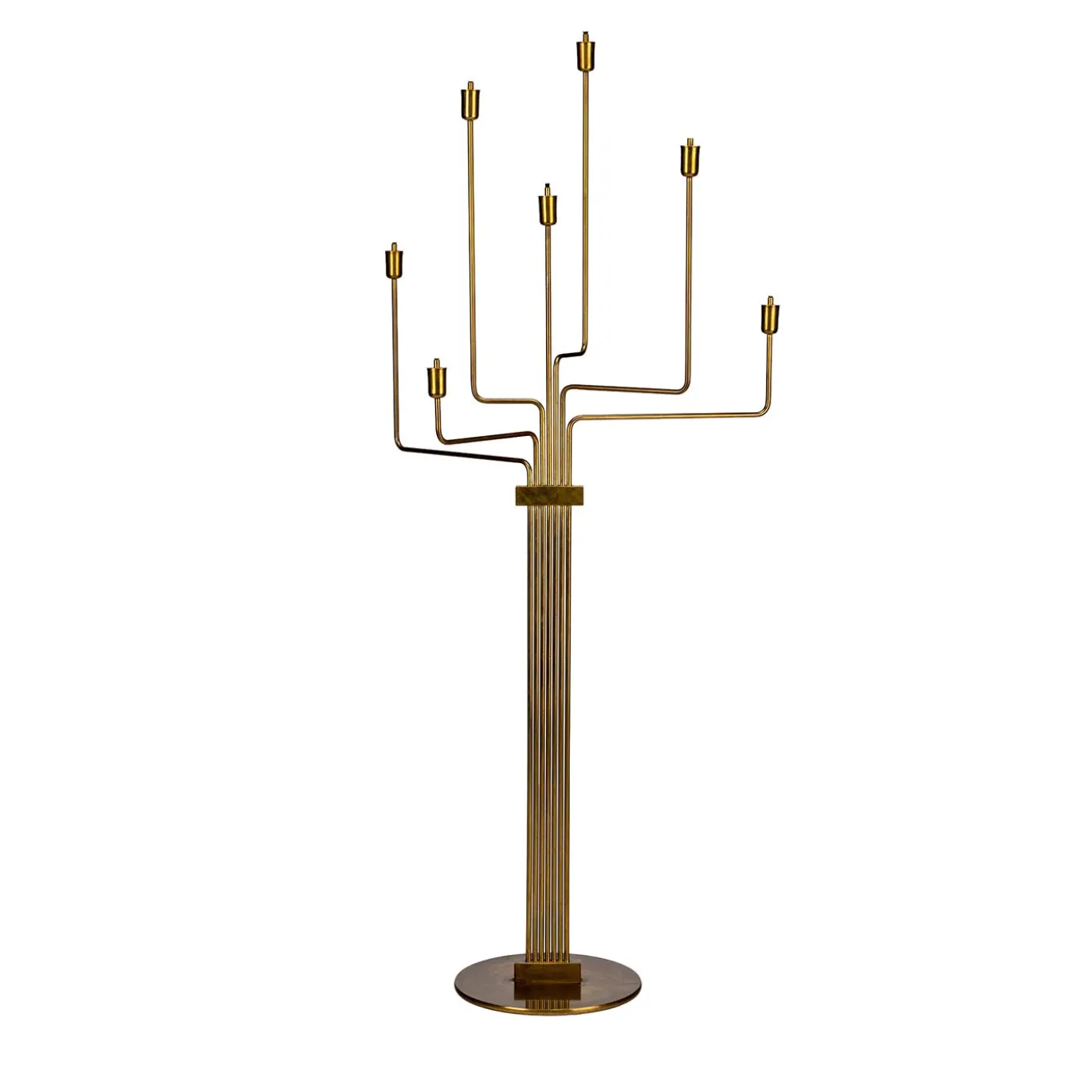 Portacandele da terra in ottone bronzato Talitha