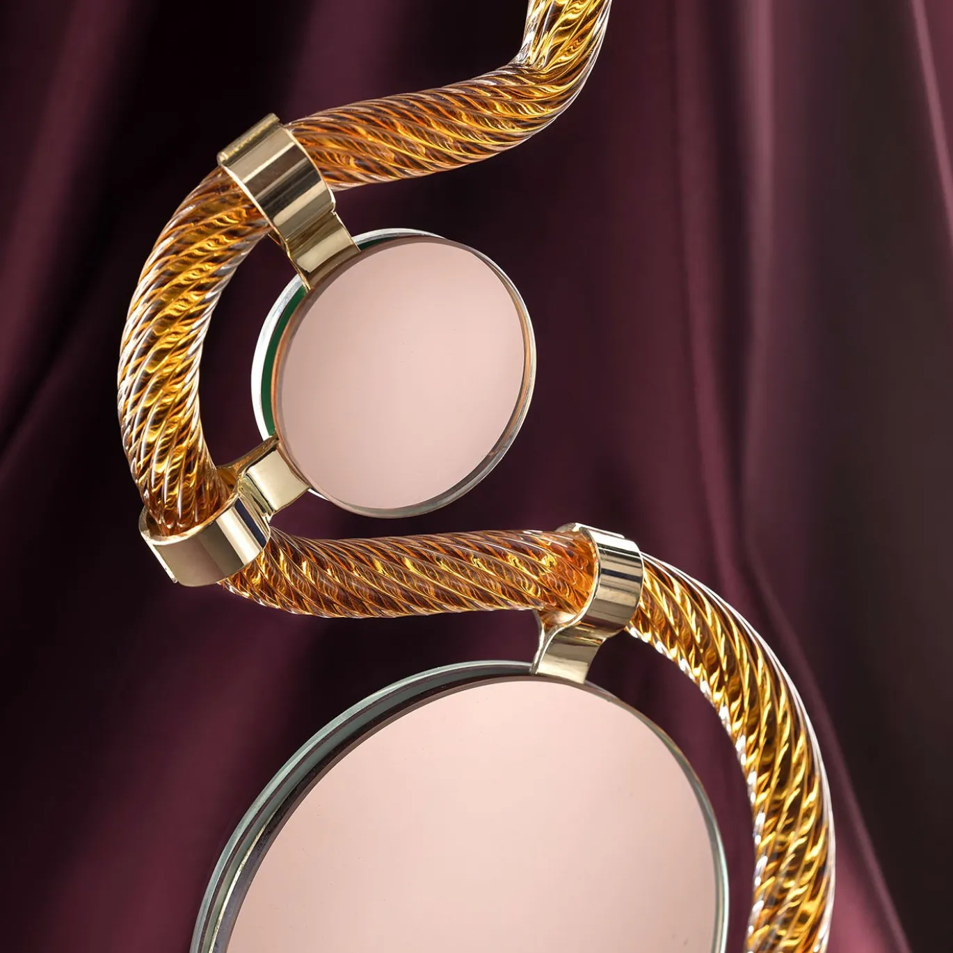 Portacandele Double-Face Oro "I 4 Ponti sul Canal Grande"