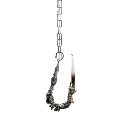 Portacandele Fisherman Hook in metallo argentato