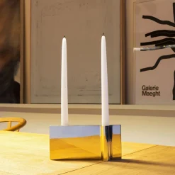 Portacandele Folio oro by Acconci-Bastiani