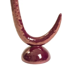 Portacandele Kappa in ceramica rossa