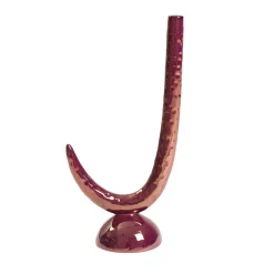 Portacandele Kappa in ceramica rossa