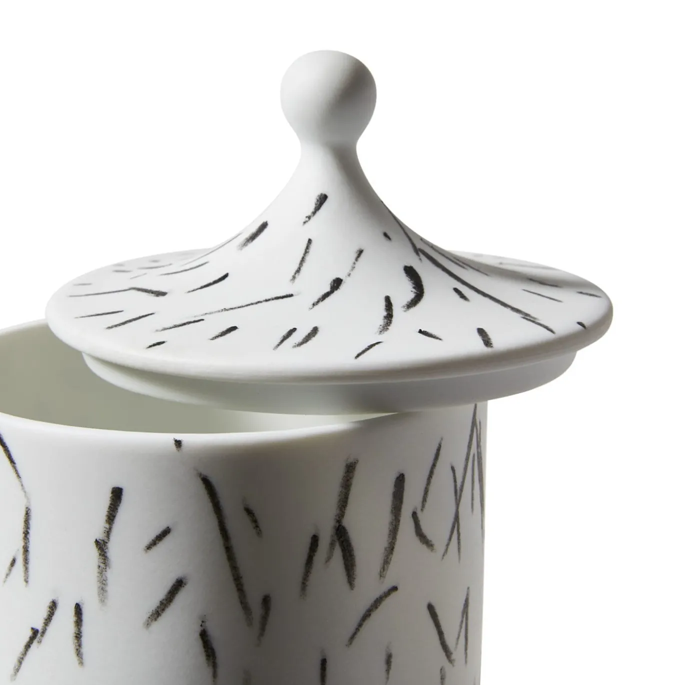 Portacandele Post Scriptum Black&White con coperchio di Formafantasma