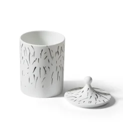 Portacandele Post Scriptum Black&White con coperchio di Formafantasma