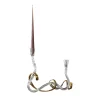 Portacandele Ribbon in vetro di Murano trasparente e ottone curvato a mano