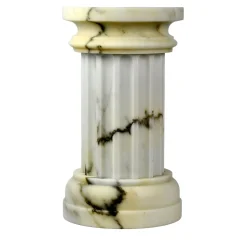 POR TAN TE Vaso a colonna in marmo satinato Paonazzo