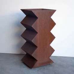 2 Portavasi in acciaio corten
