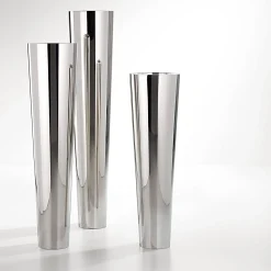 Portavaso Narnya in acciaio inox lucido