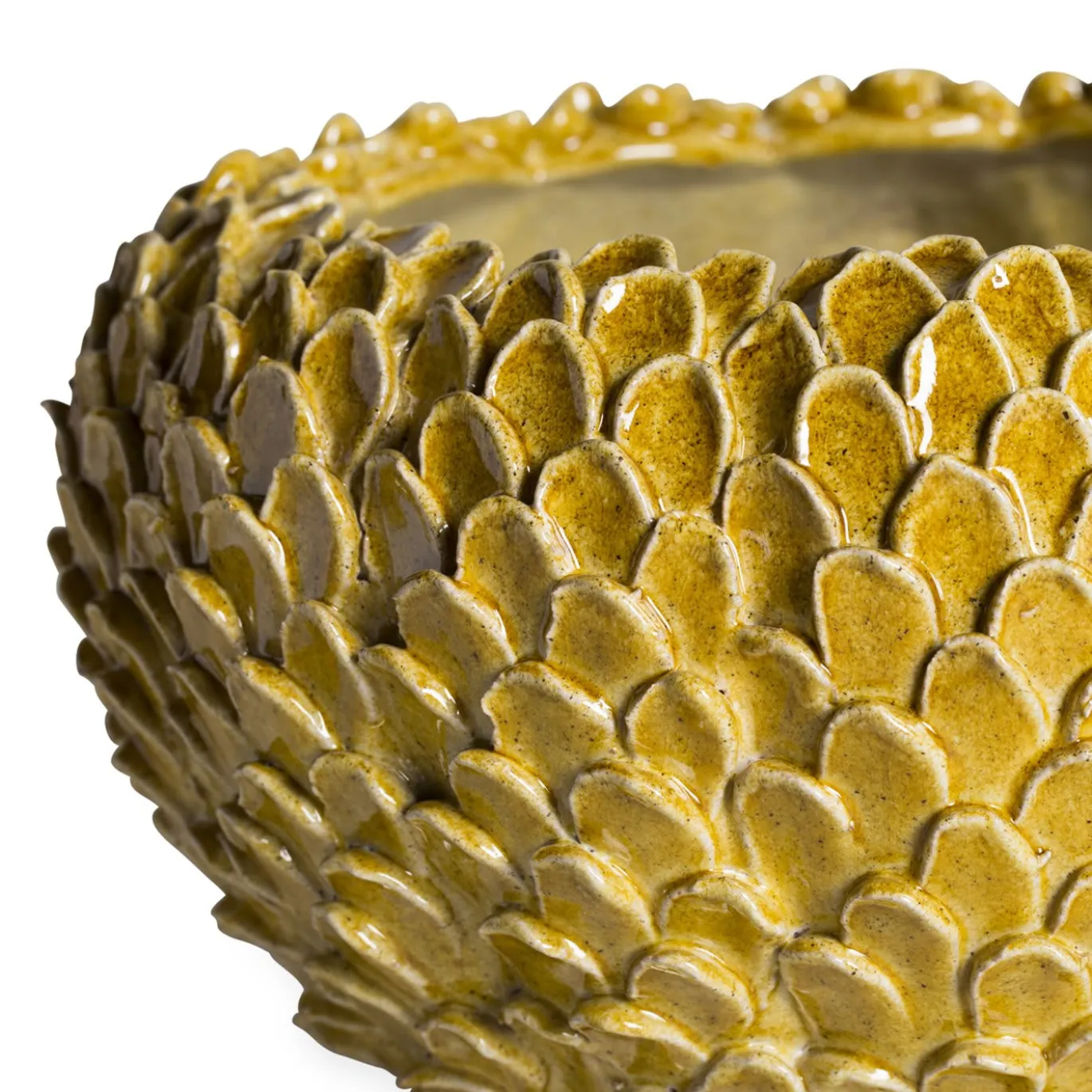 Portavaso Toscana in Maiolica Gialla