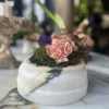 POR Vaso a colonna in marmo satinato Paonazzo