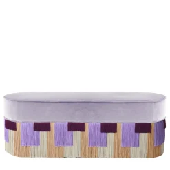 Pouf a righe geometriche Lilac Couture