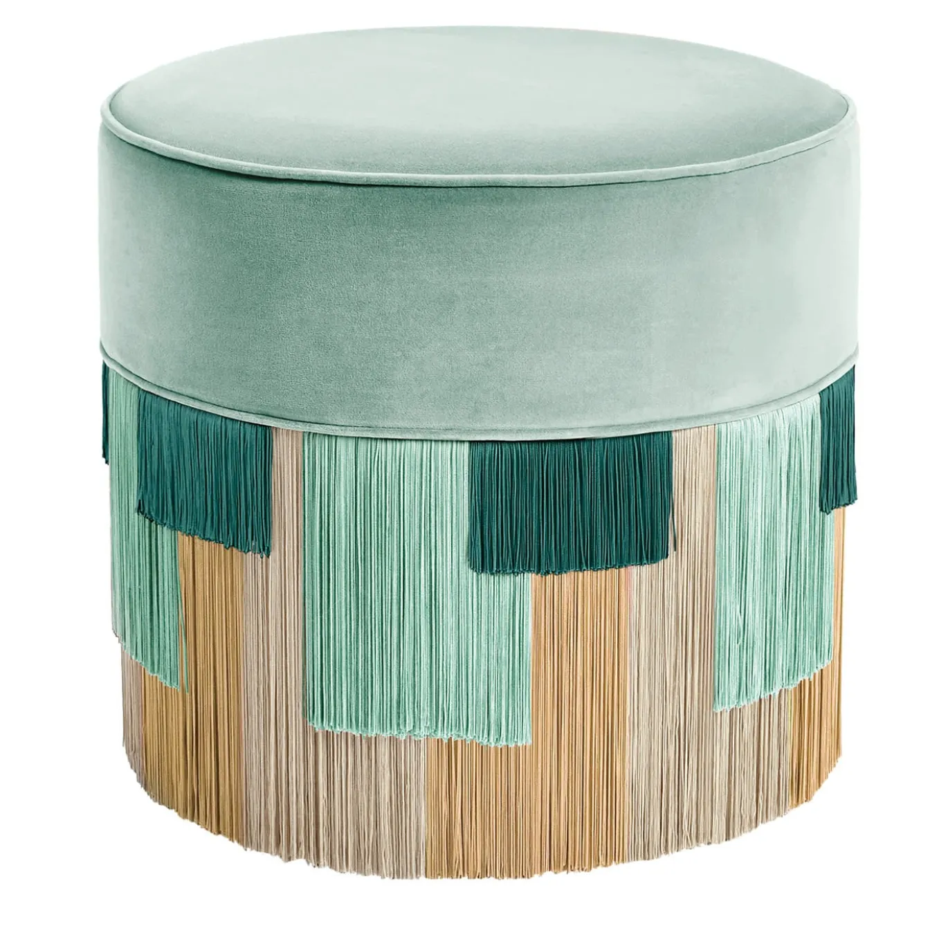 Pouf a righe geometriche Mint Couture