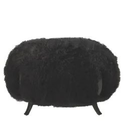 Pouf Bague Mongolia nero di Carlo Rampazzi