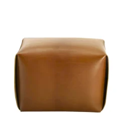 Pouf Bao in cuoio naturale di Viola Tonucci