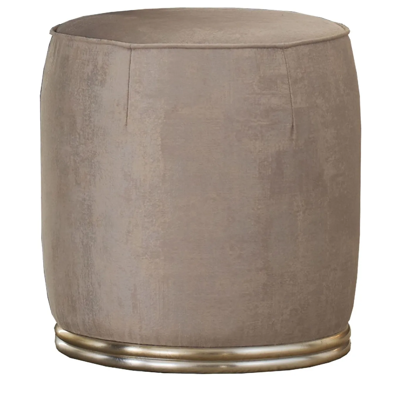 Pouf beige con base in legno Champagne della Collezione Studio Privè