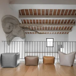 Pouf Big Bao grigio fango di Viola Tonucci