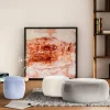 Pouf Billie D48 rotondo azzurro
