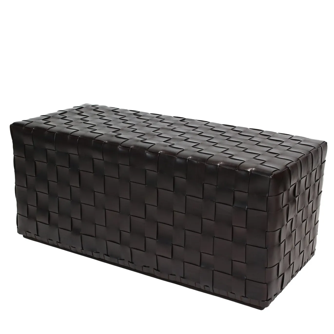 Pouf Castagno Lungo In Pelle Di Gualtiero Ballarini