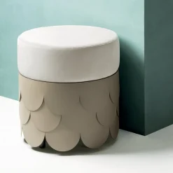 Pouf Charleston in pelle