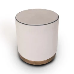 Pouf cilindrico Agostina bianco