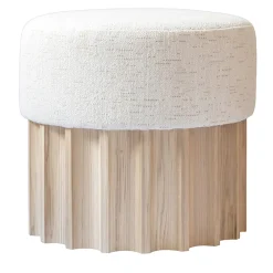 Pouf cilindrico Spotorno bianco della Collezione Riviera
